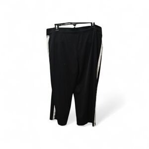 Athletic Works Women  Black Joggers with White Stripe Excellent Condition Size L